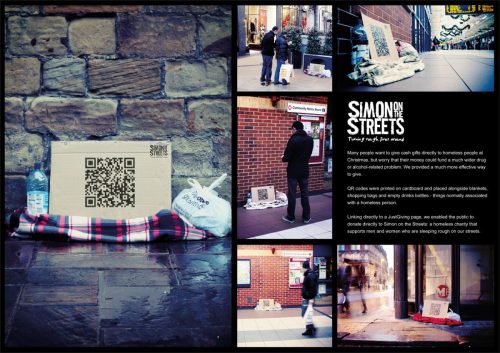 Simon on the Streets QR codes