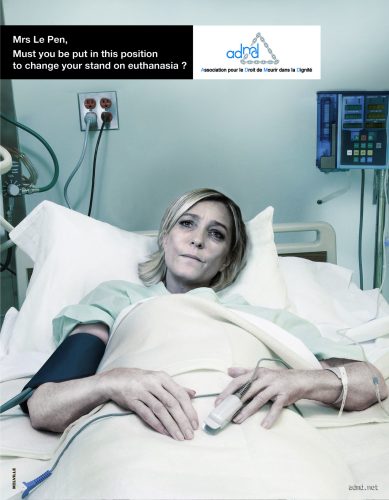 ADMD (French association for the right to die with dignity): Sarkozy, Le Pen, Bayrou