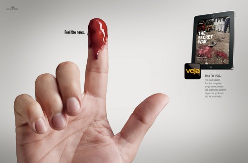 Veja for iPad: Fingers Water, Fingers Blood, Fingers Oil