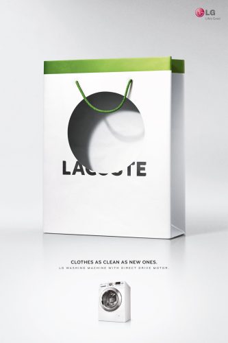 LG Washing Machine: Lacoste Bag, Gucci Bag, Chanel Bag