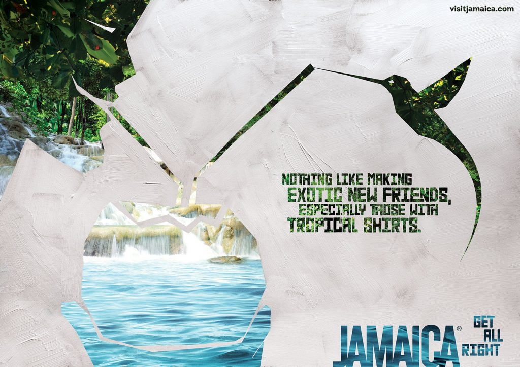 Jamaica Tourist Board: Wedding, Chciken, Bikini, Scuba, Waterfall